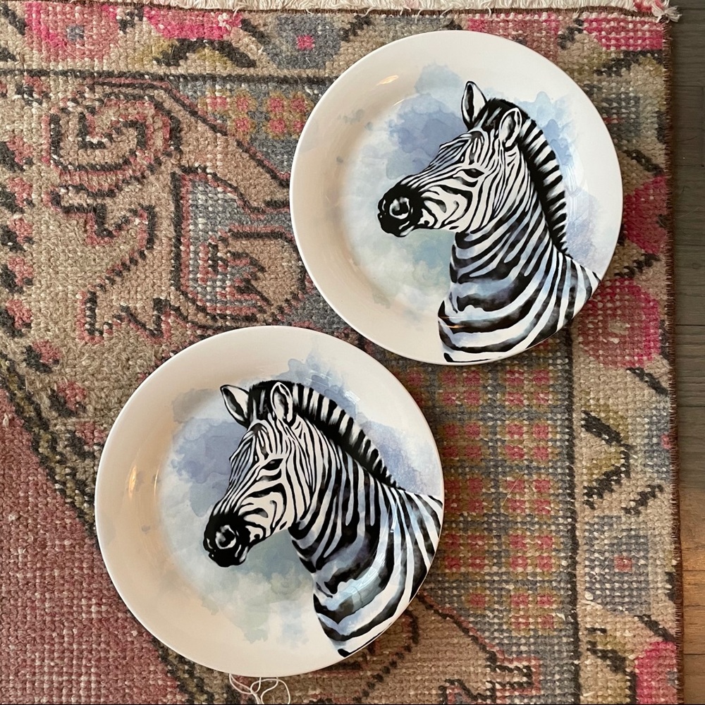 🦓 Pair of Zebra Plates 🦓